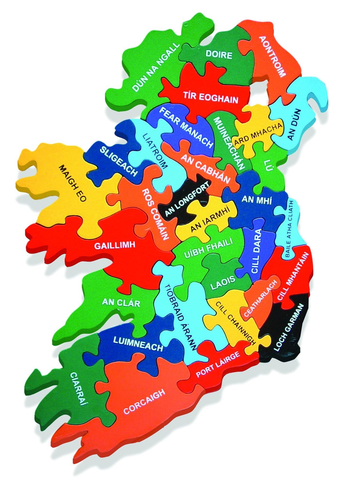 خريطة خريطة ايرلندا كما gaeilge