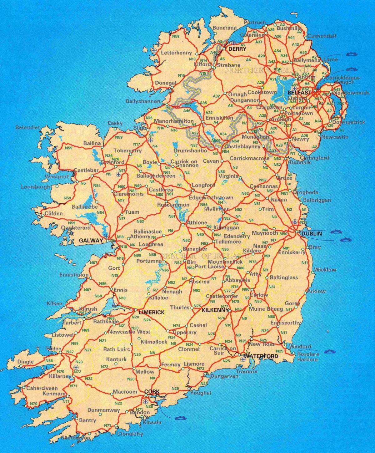 مجانا خريطة الطريق أيرلندا