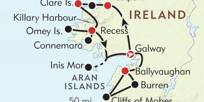 خريطة الساحل الغربي من أيرلندا 