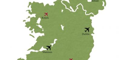 المطارات الدولية في أيرلندا خريطة